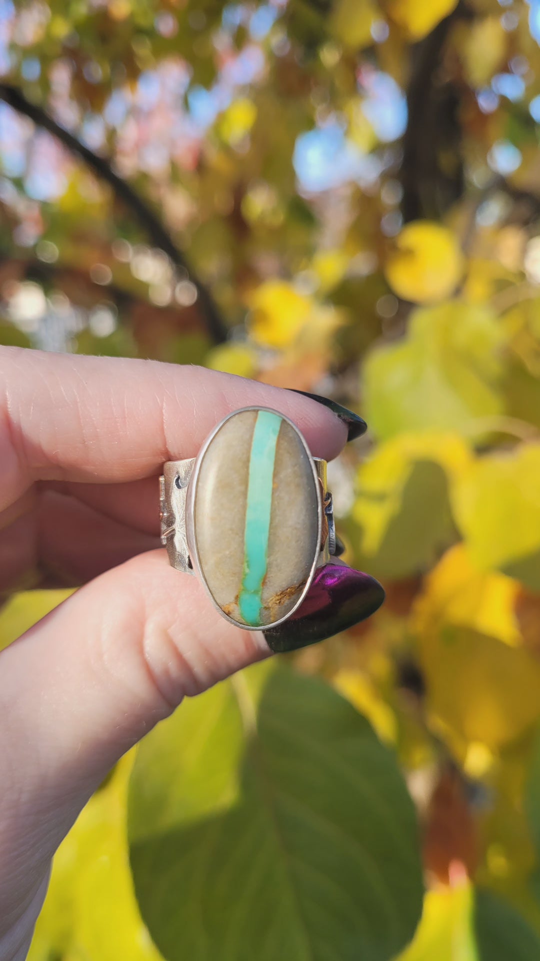 Change of Seasons Ring - Ribbon Royston Turquoise